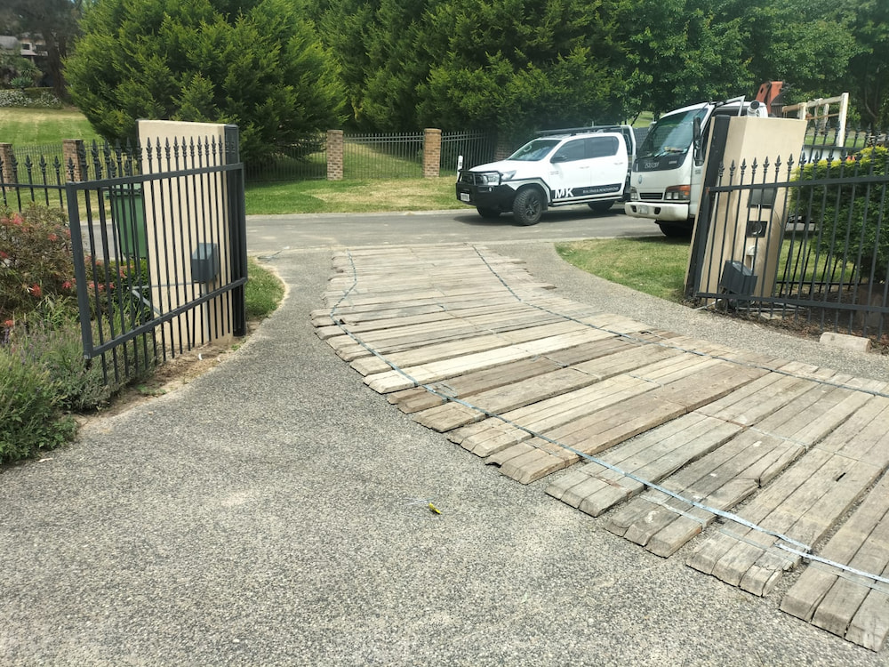 wooden driveway crossover protection hire melbourne