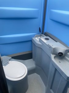Inside our Portable Toilet